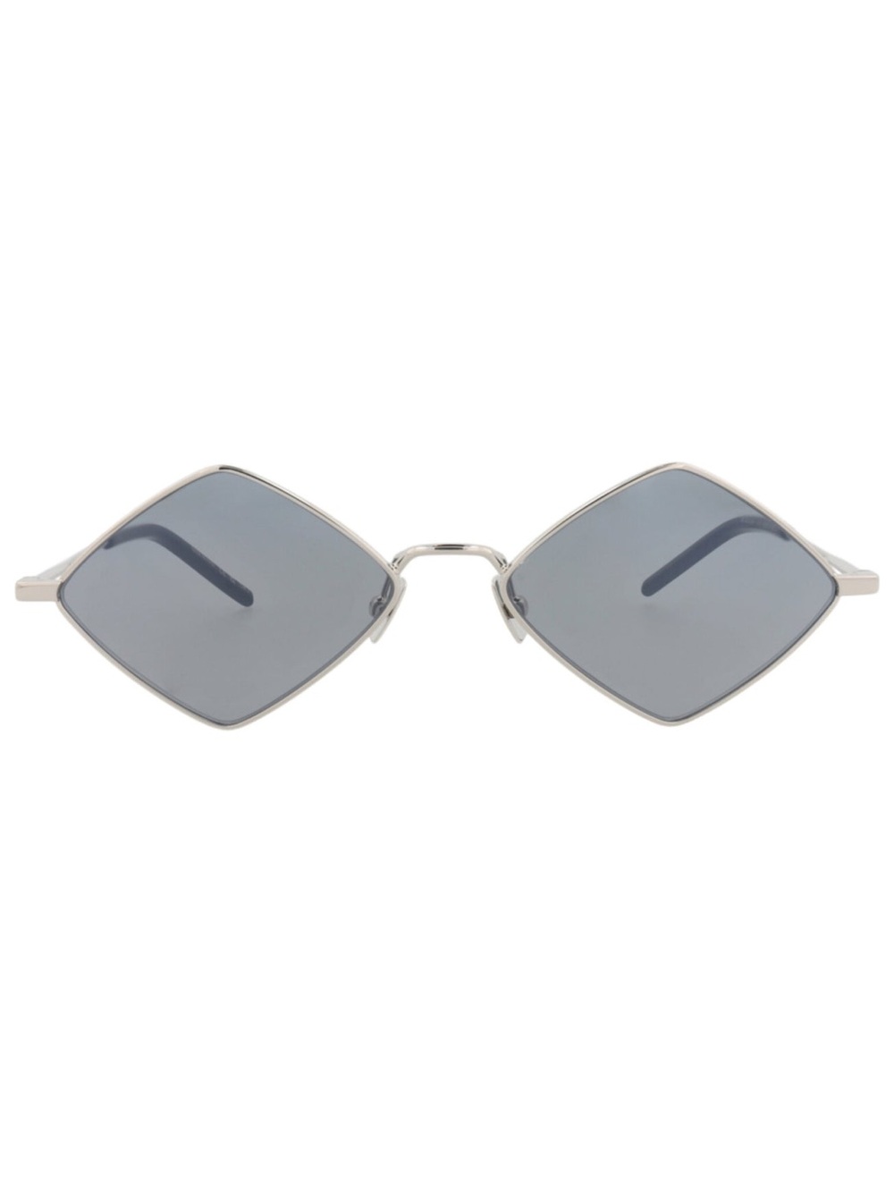 Yves Saint Laurent Silver Frame Gray Lens Diamond Sunglasses
